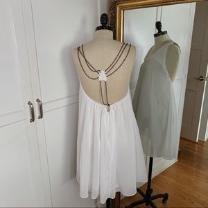 VINTAGE Babydoll White Chain Dress